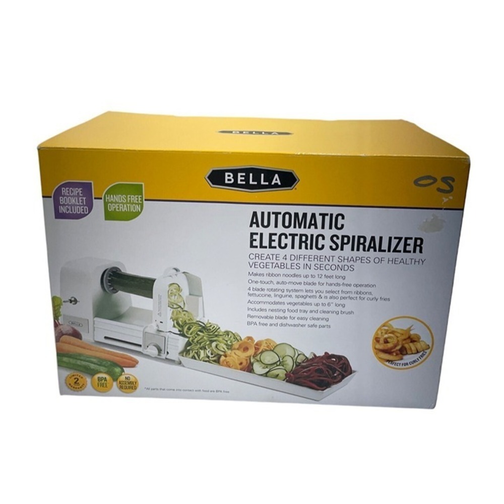 Bella Automatic Electric Spiralizer For Vegetables & Fruits Hands-Free Operation